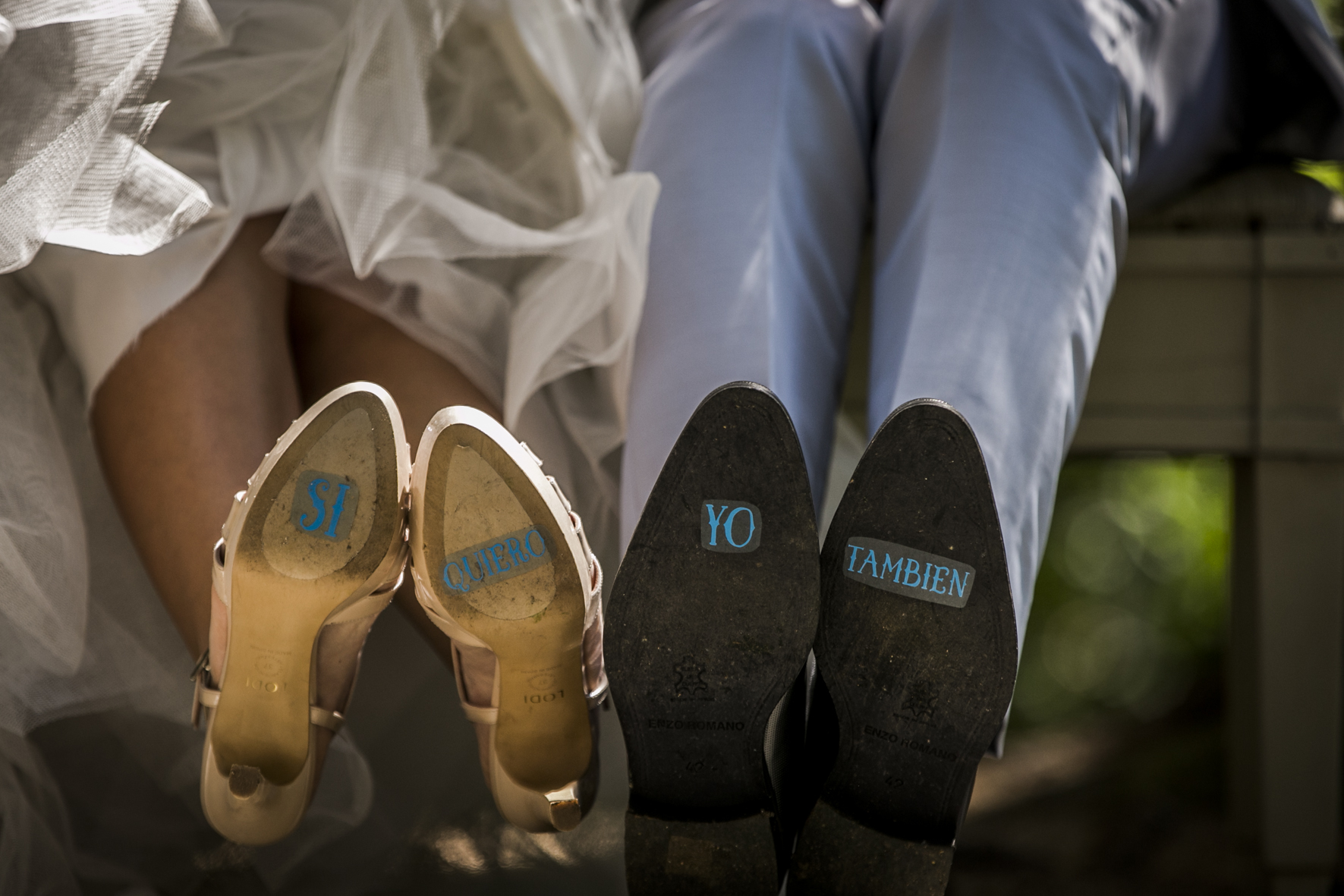 fun portrait of bride and groom at their mas del silenci wedding